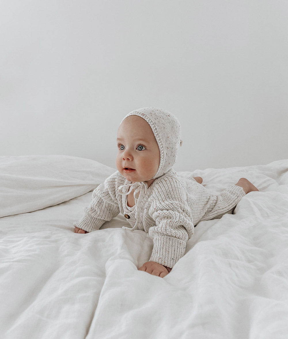 Bengali Baby | Knitwear Bonnet - Vanilla Sprinkle