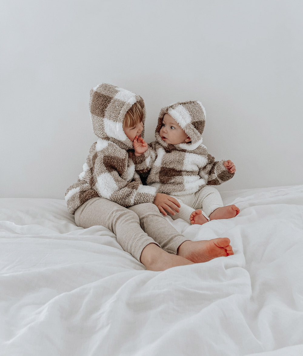 Bengali Baby Cotton Fleece Pullover Gingham Check Bengali Home