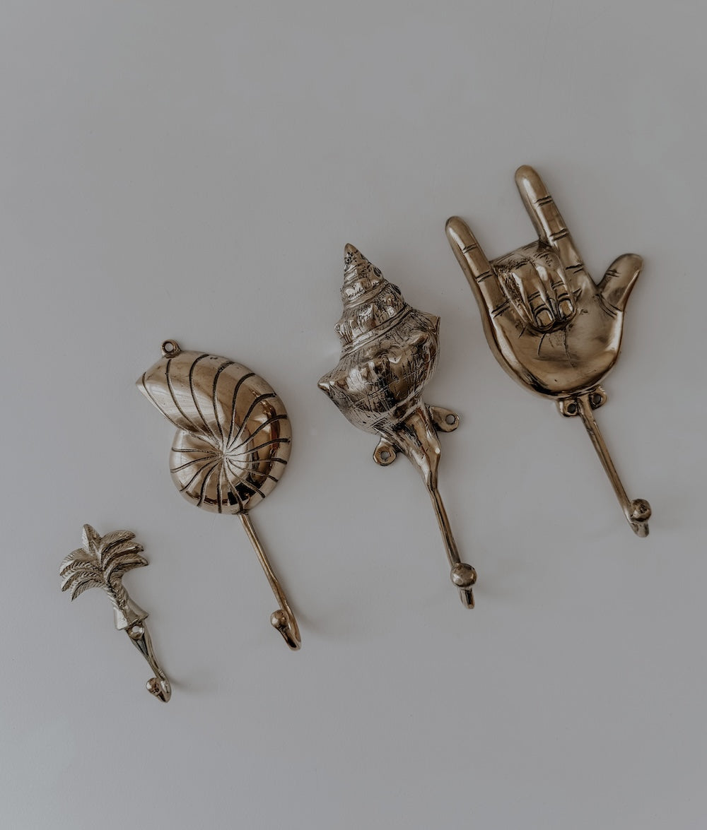 Bali Home™ | Balinese Brass Hooks & Hangers - Rock-On Hands