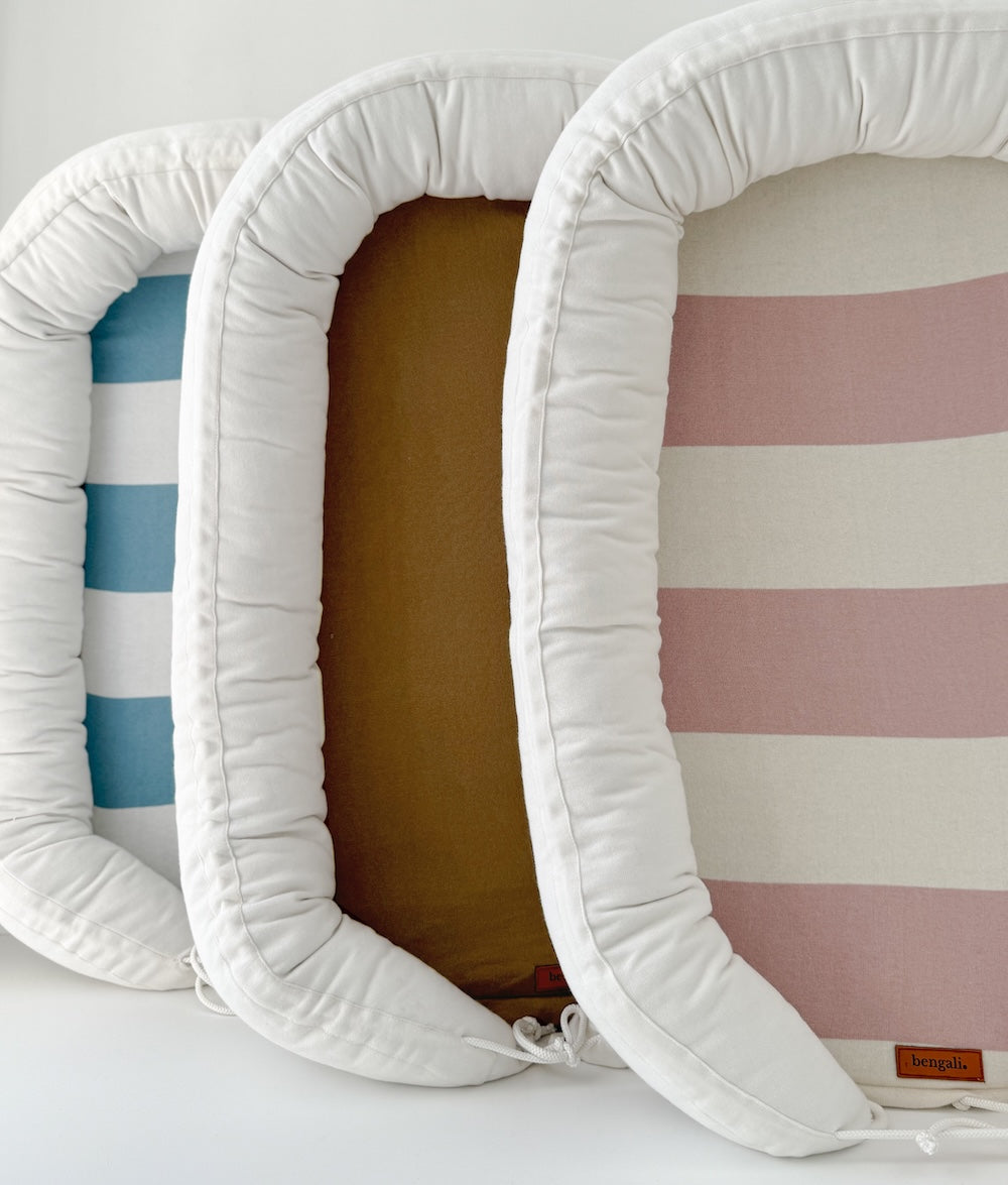 Bengali Baby | Portable Baby Lounger - Khaki + Ivory