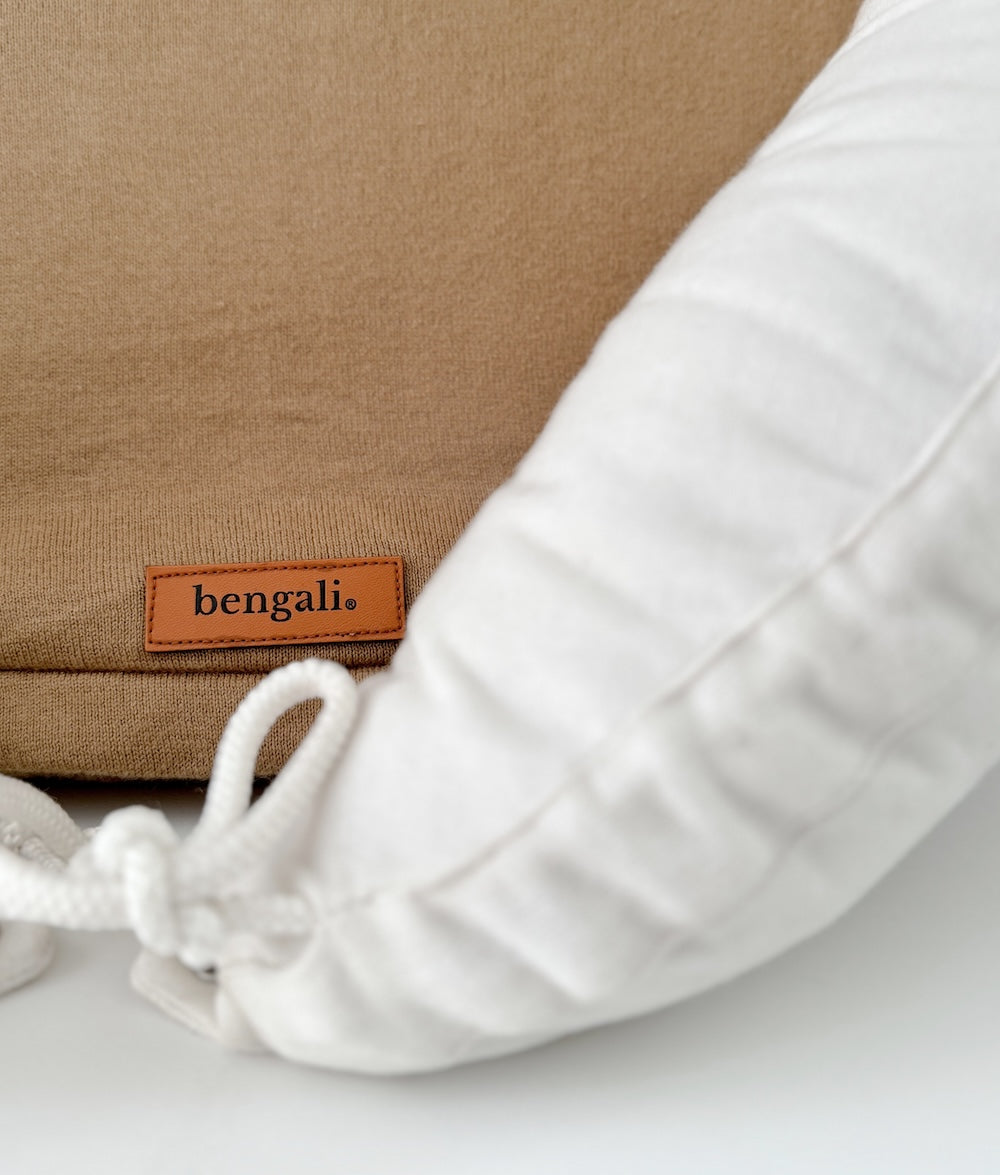 Bengali Baby | Portable Baby Lounger - Khaki + Ivory