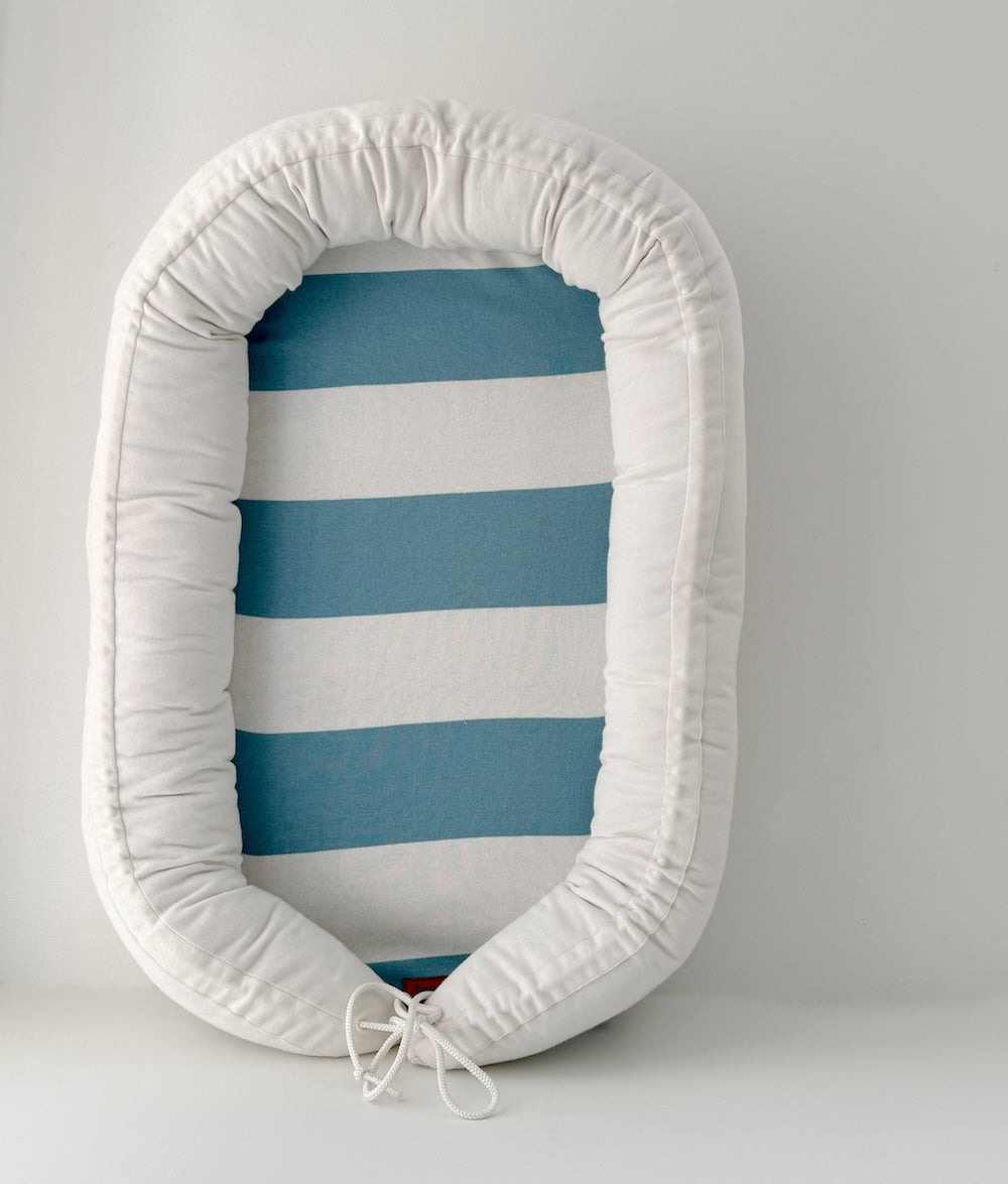 Bengali Baby | Portable Baby Lounger - Oasis Stripe