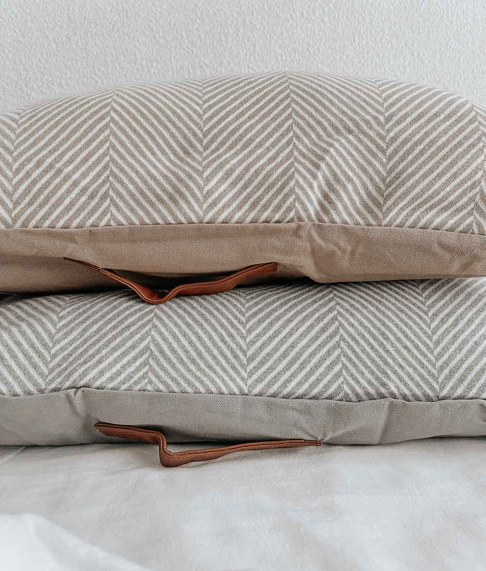 Bengali Home® | Decor - Slate Grey Chevron Floor Cushion