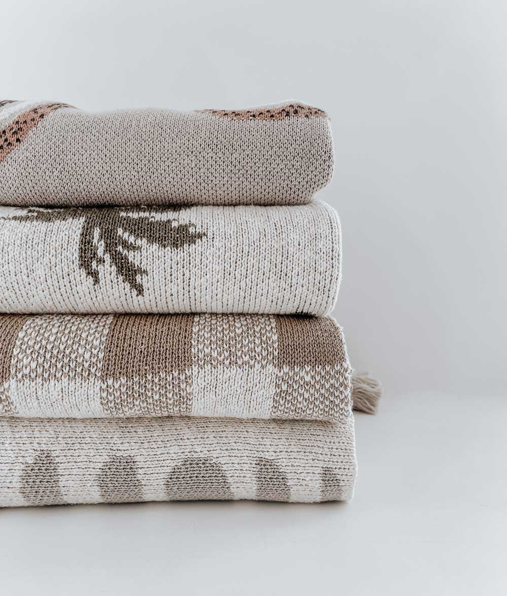 Bengali Baby | Nursery Decor - Khaki Gingham Blanket