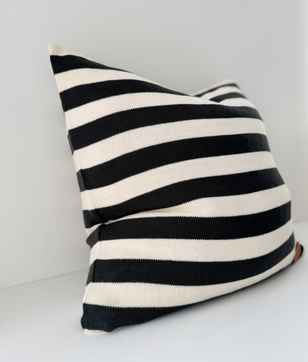 Bengali Home® | Home Decor - Charcoal & Salt Cushion Cover