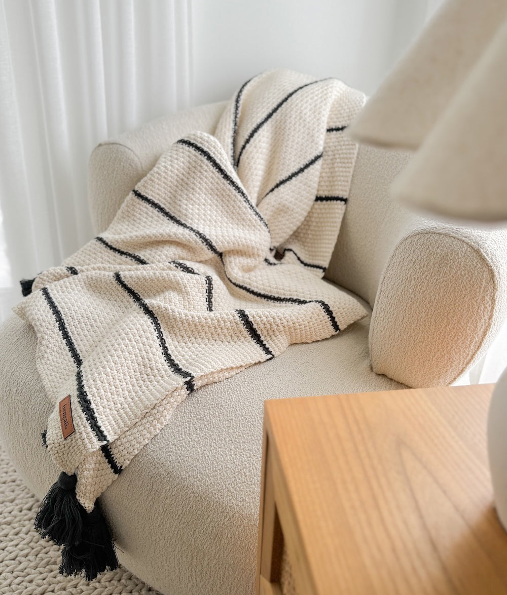 Bengali Home® | Decor - Charcoal & Salt Lounge Throw