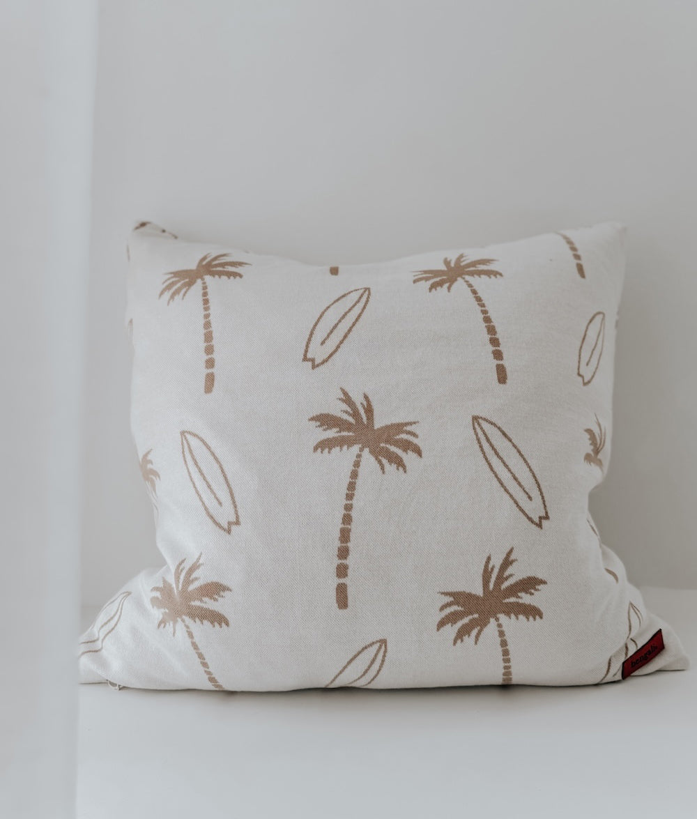 Bengali Home® | Kids & Bedroom Decor - Natural Surfing Palm Euro Pillowcase