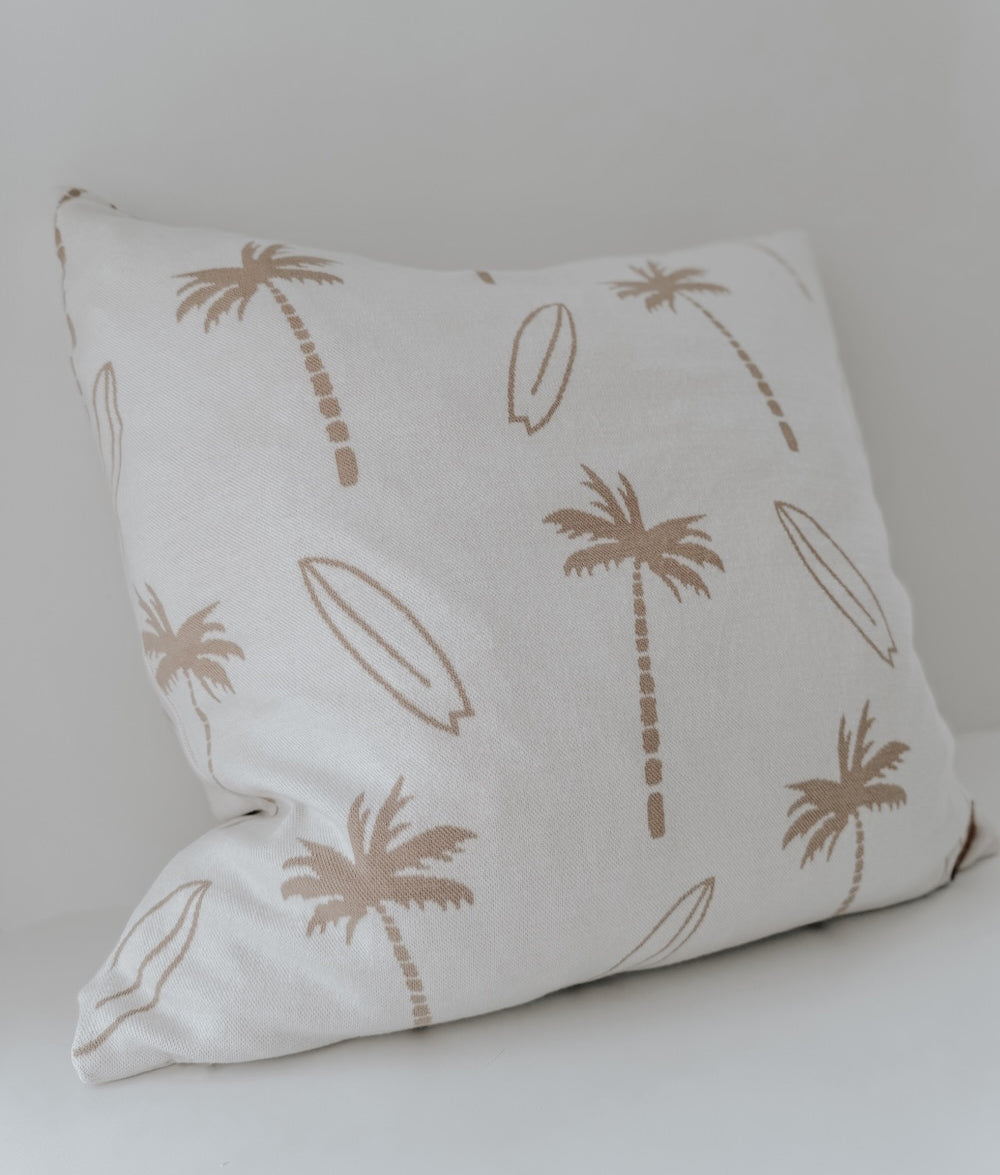 Bengali Home® | Kids & Bedroom Decor - Natural Surfing Palm Euro Pillowcase