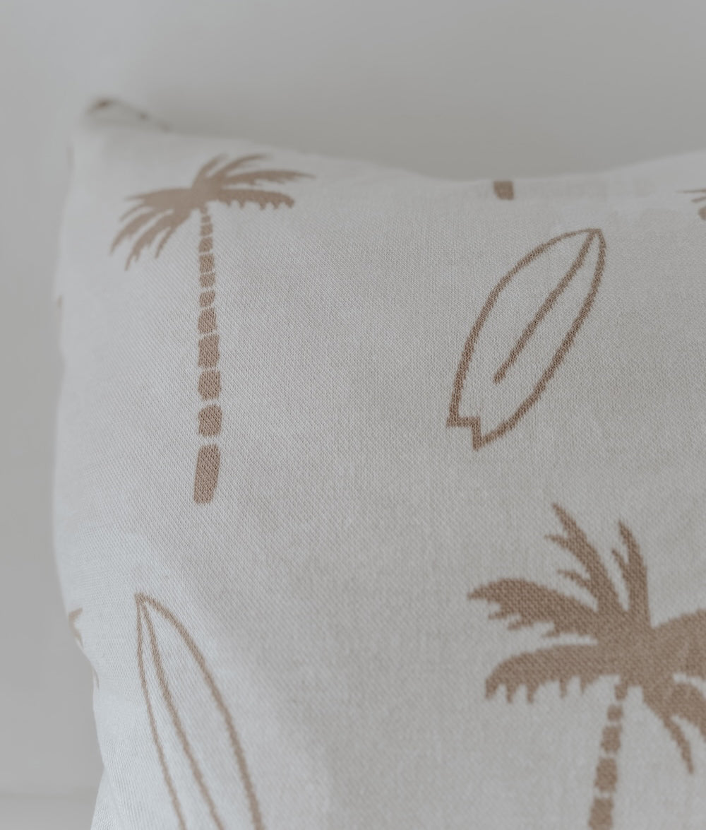 Bengali Home® | Kids & Bedroom Decor - Natural Surfing Palm Euro Pillowcase