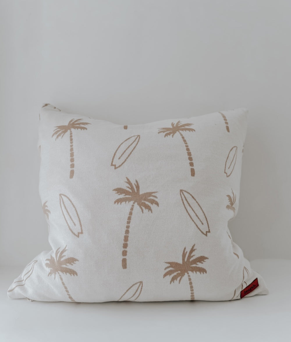 Bengali Home® | Kids & Bedroom Decor - Natural Surfing Palm Euro Pillowcase
