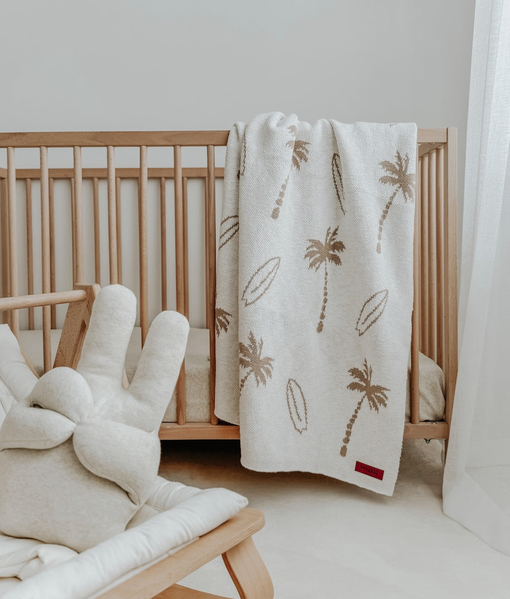 Bengali Home® | Nursery & Kids Room Decor - Peace Cushion Natural Marle