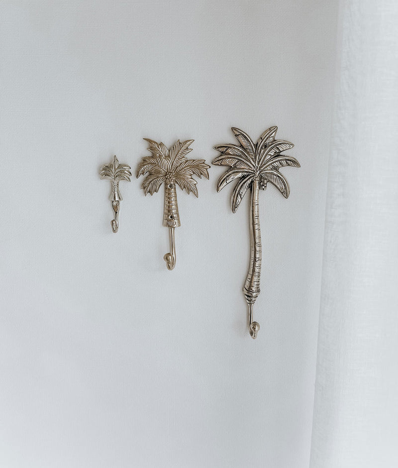 Bali Home™ | Balinese Brass Hooks & Hangers - Mini Palm