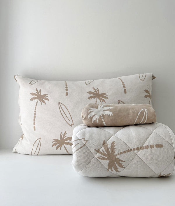Bengali Home® | Kids & Bedroom Decor - Natural Surfing Palm Pillowcase