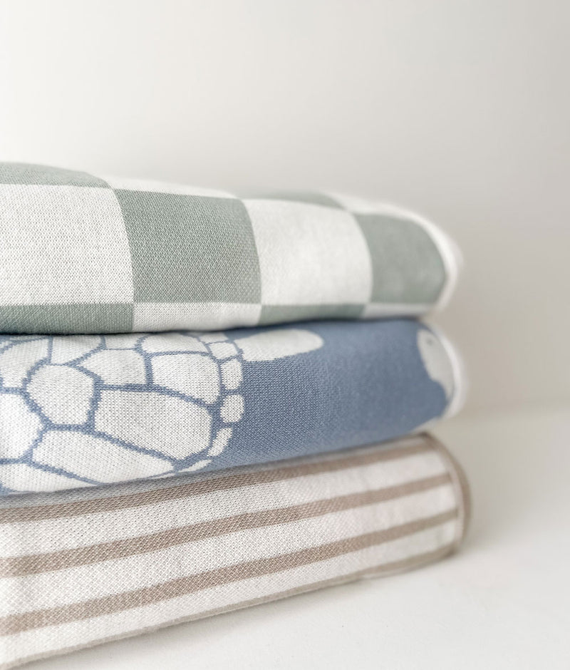 Bengali Baby Jersey Cotton Swaddle Wrap Greige Pinstripe Bengali Home