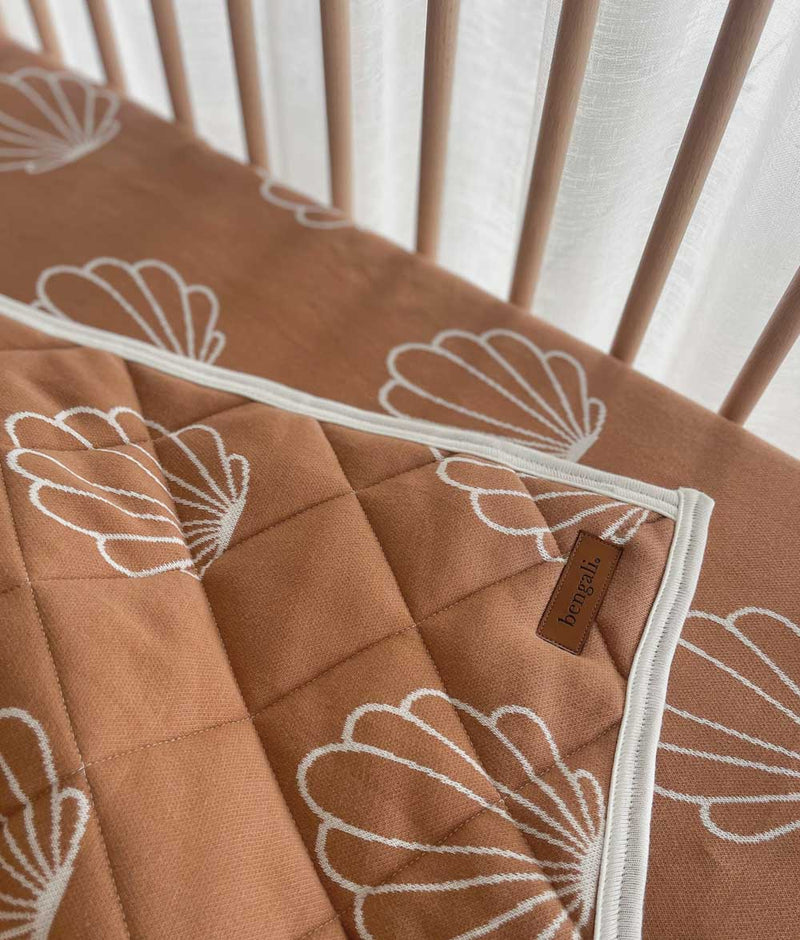 Bengali Bedding Fitted Jersey Cotton Sheet Toffee Clam Bengali Home