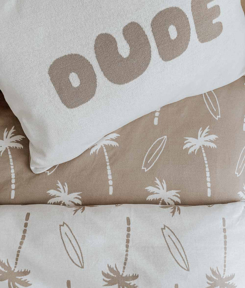 Bengali Kids & Home | Duvet Covers - Natural Surfing Palm