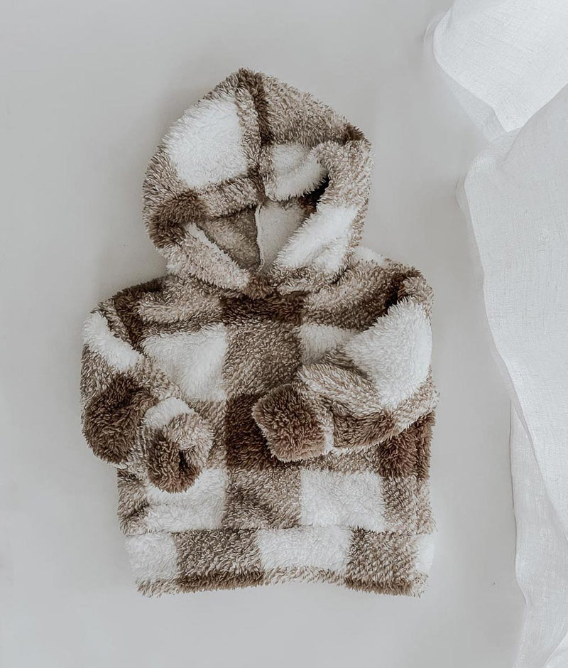 Bengali Baby | Cotton Fleece Pullover - Gingham Check