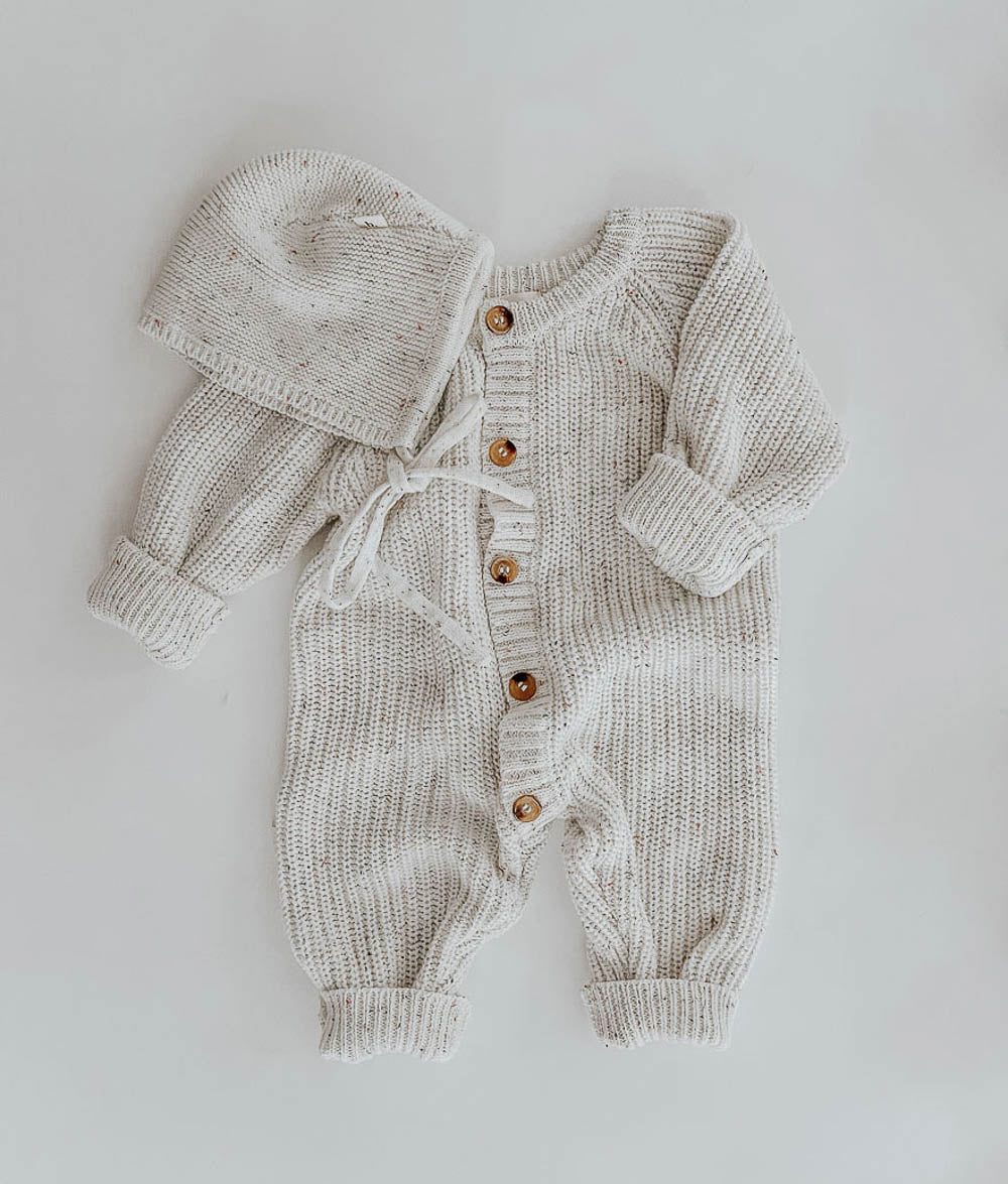 Bengali Baby | Knitwear Bonnet - Vanilla Sprinkle