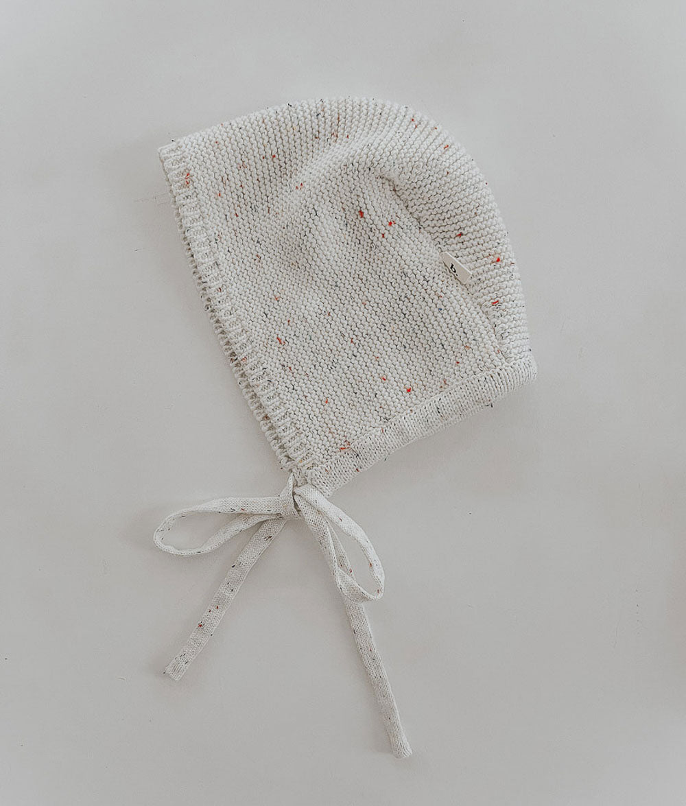Bengali Baby | Knitwear Bonnet - Vanilla Sprinkle