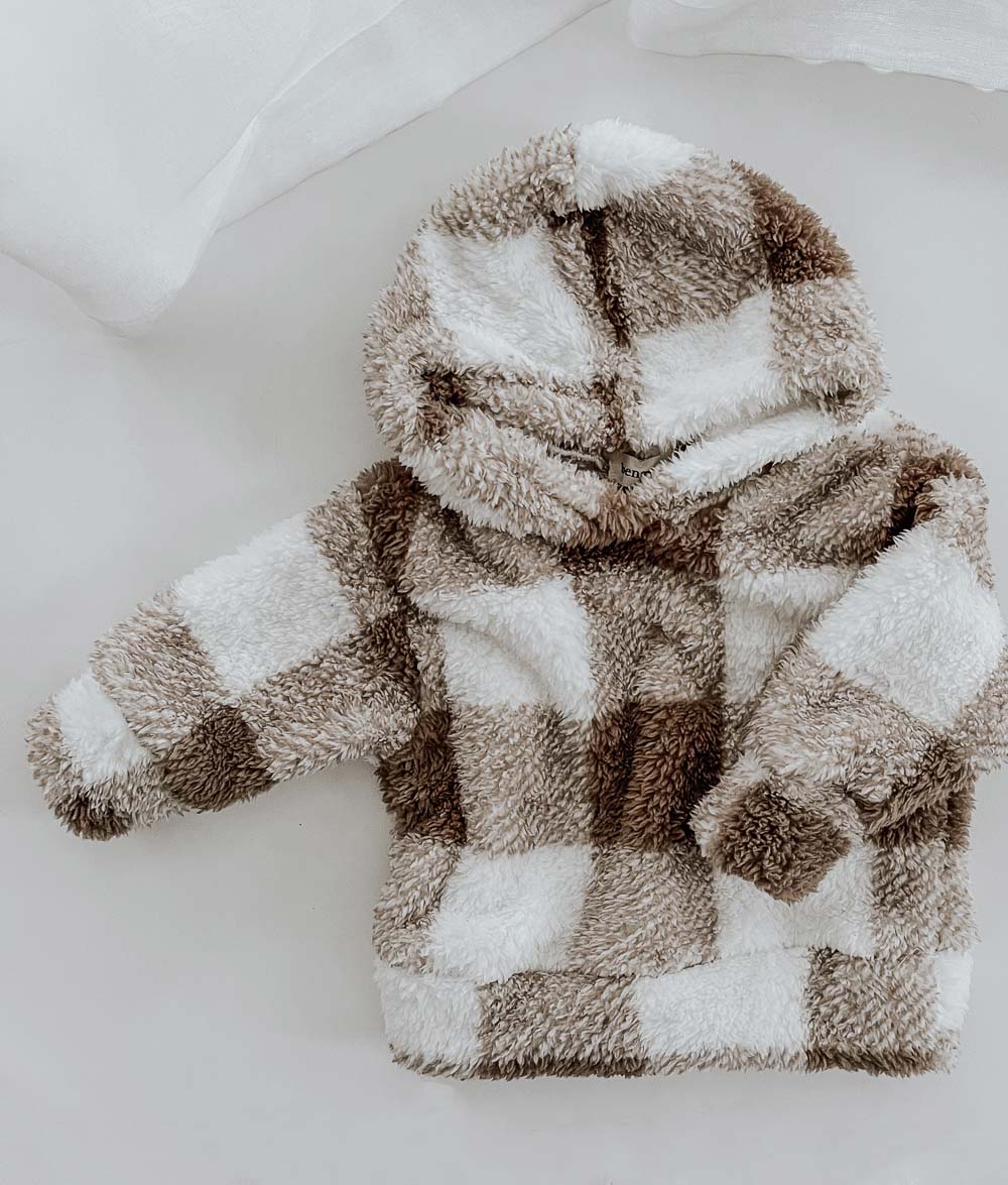 Bengali Baby Cotton Fleece Pullover Gingham Check Bengali Home