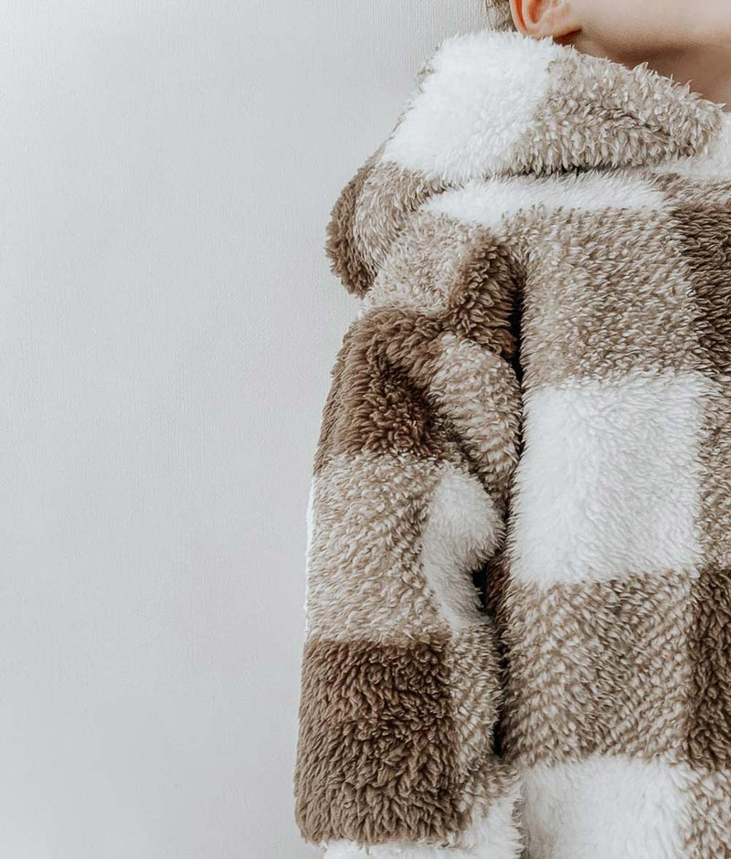 Bengali Baby Cotton Fleece Pullover Gingham Check Bengali Home