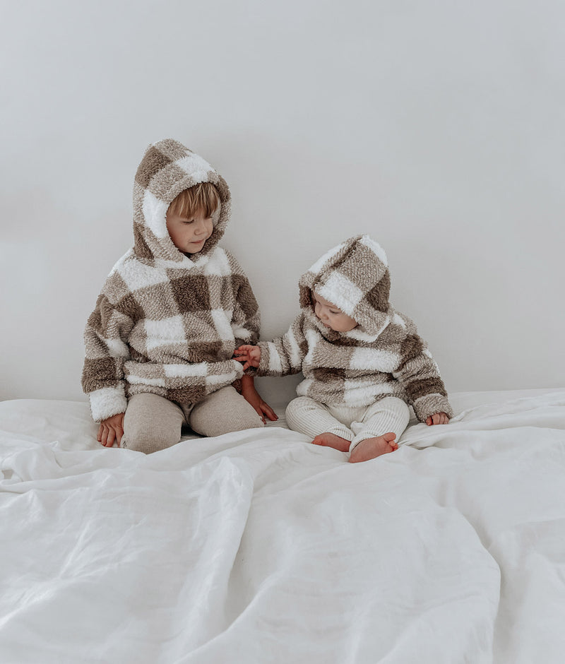 Bengali Baby Cotton Fleece Pullover Gingham Check Bengali Home