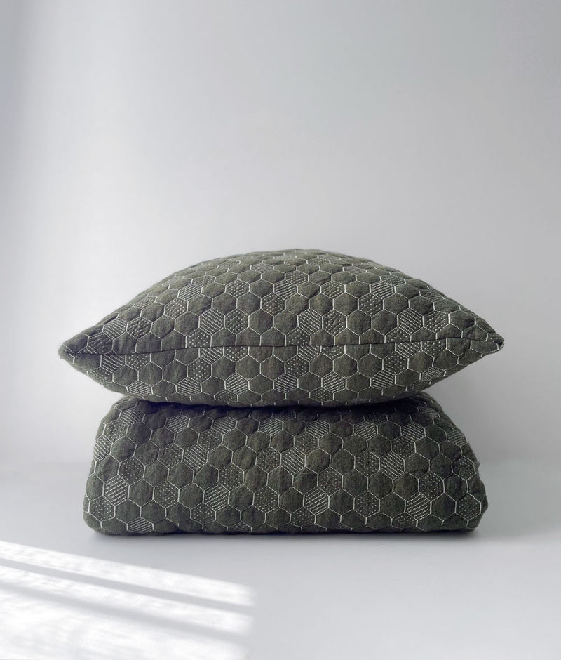 Bengali Home® | Decor - Olive Honeycomb Cushion Cover