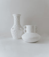 Bali Home™ | Balinese Terracotta Pot - White Tulum Round Vase