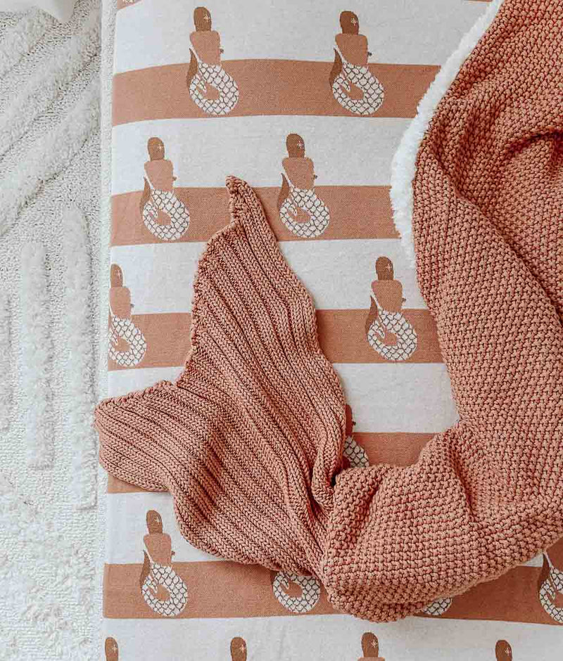 Bengali Baby | Nursery Decor - Mermaid Tail Blanket