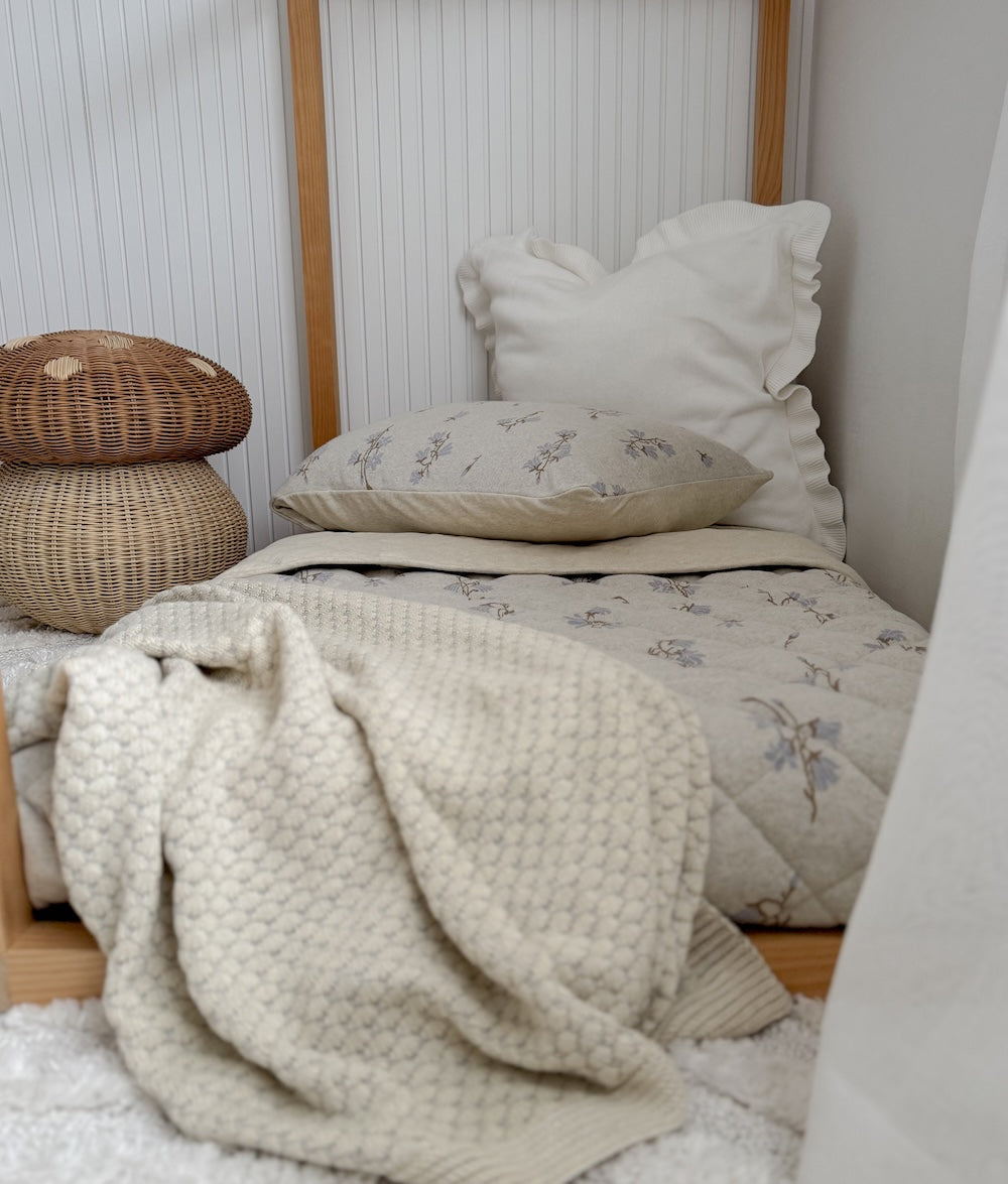 Bengali Home® | Kids & Bedroom Decor - Ivory Frill Euro Pillowcase