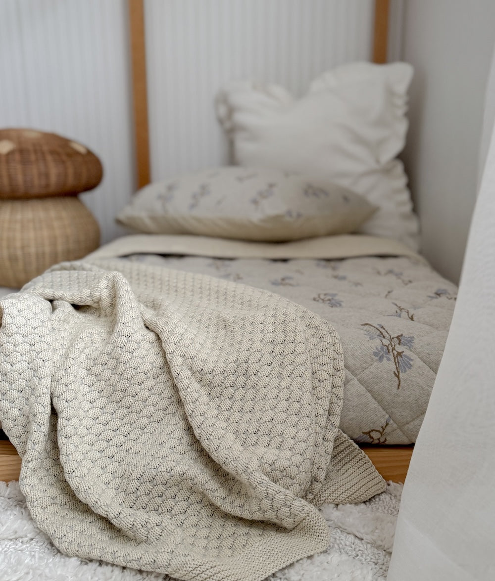 Bengali Home® | Nursery & Bedroom Decor - Vanilla Marle Pebble Blanket