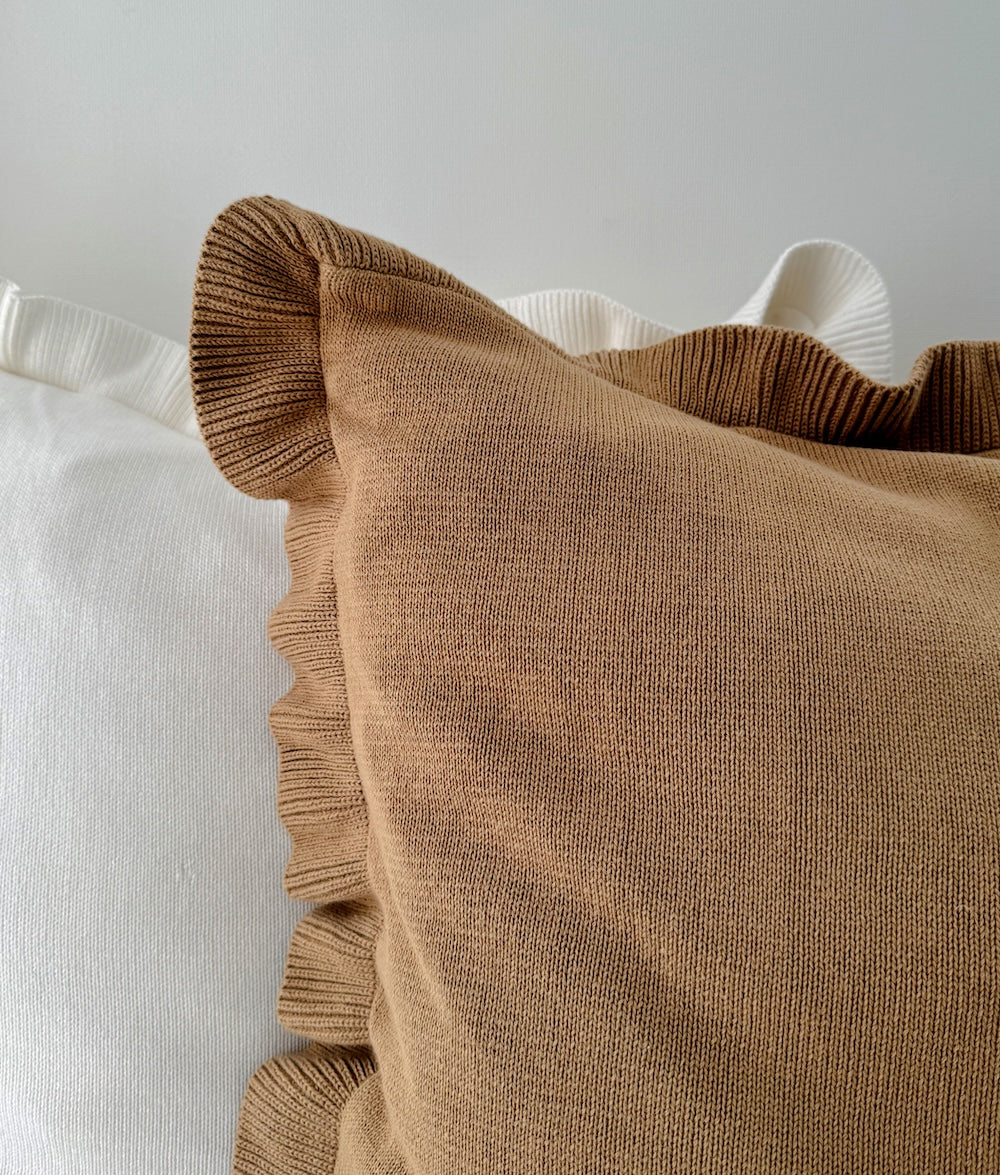 Bengali Home® | Kids & Bedroom Decor - Ivory Frill Euro Pillowcase