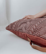 Bengali Home® | Decor - Maroon Cable Knit Floor Cushion
