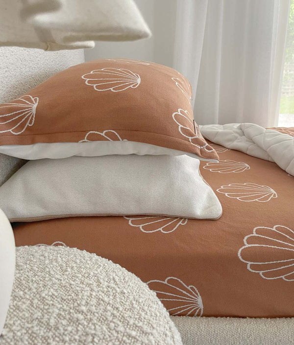 Bengali Home® | Kids & Bedroom Decor - Toffee & Ivory Clam Pillowcase