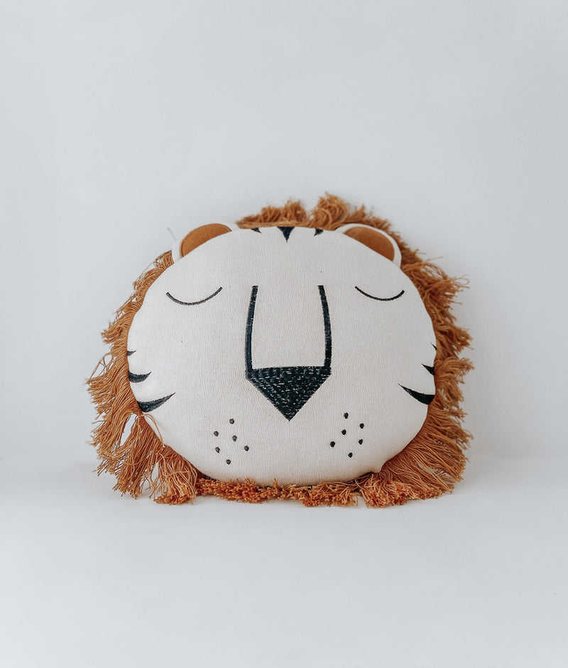 Bengali Baby | Natural Cotton Teddys & Pillows - Lion Cushion
