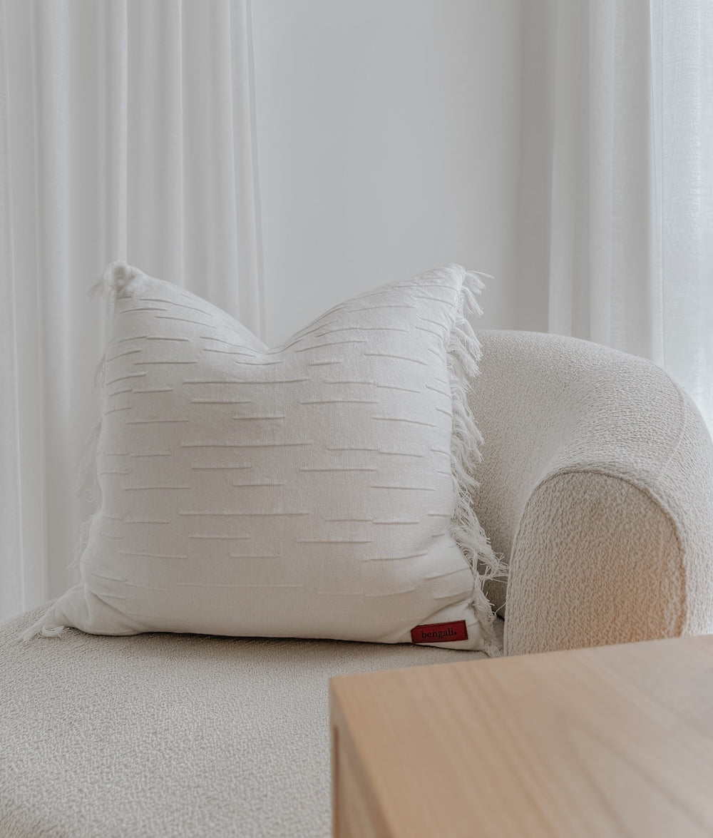 Bengali Home® | Home Decor - Ivory Flurry Cushion Cover