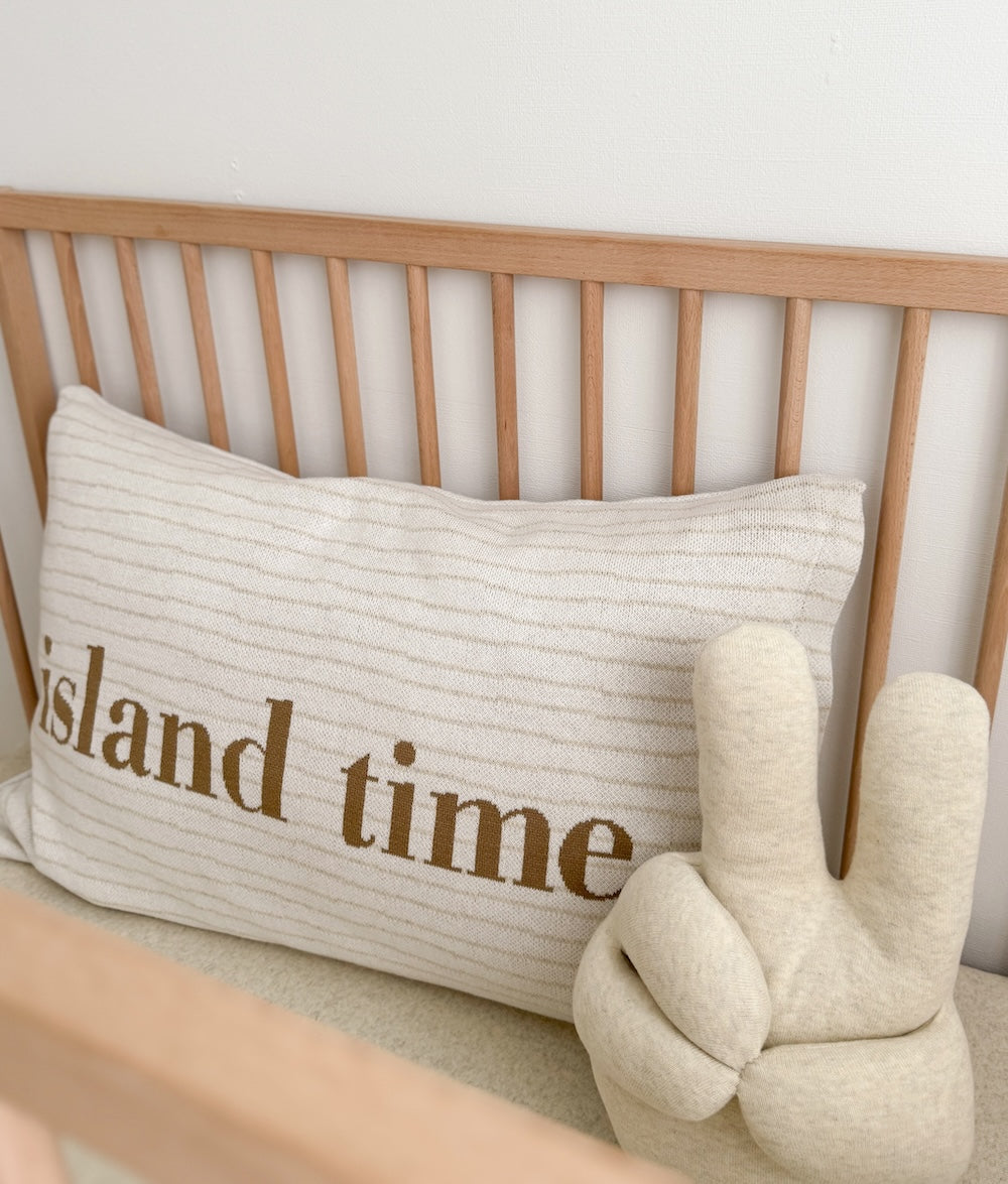 Bengali Home® | Nursery & Kids Room Decor - Peace Cushion Natural Marle