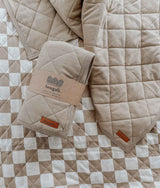 Bengali Baby & Kids | Cot & Single Cotton Bed Quilts - Khaki Gingham Checker
