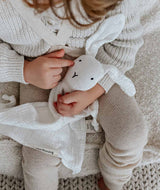 Bengali Baby | Muslin Cotton Lovey Bunny Comforter - White