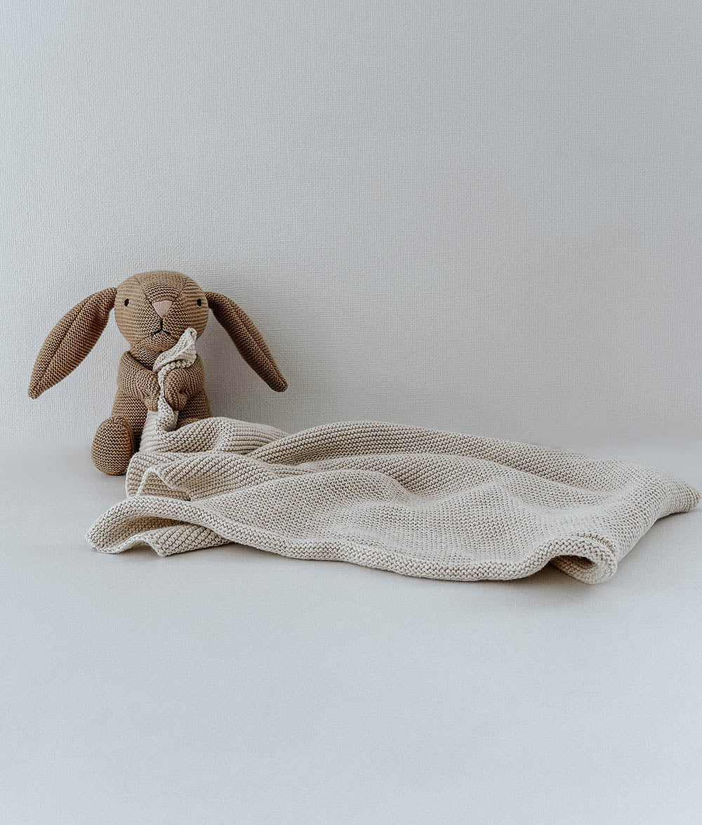 Khaki brown bunny comforter