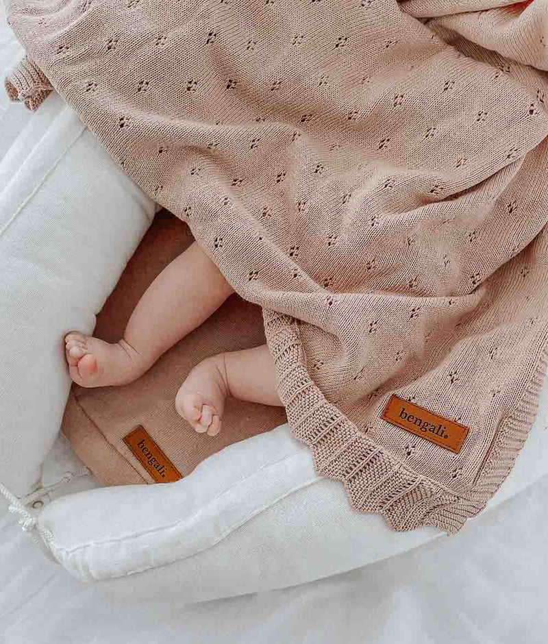 Bengali Baby | Pure Cotton Heirloom Blanket - Nougat