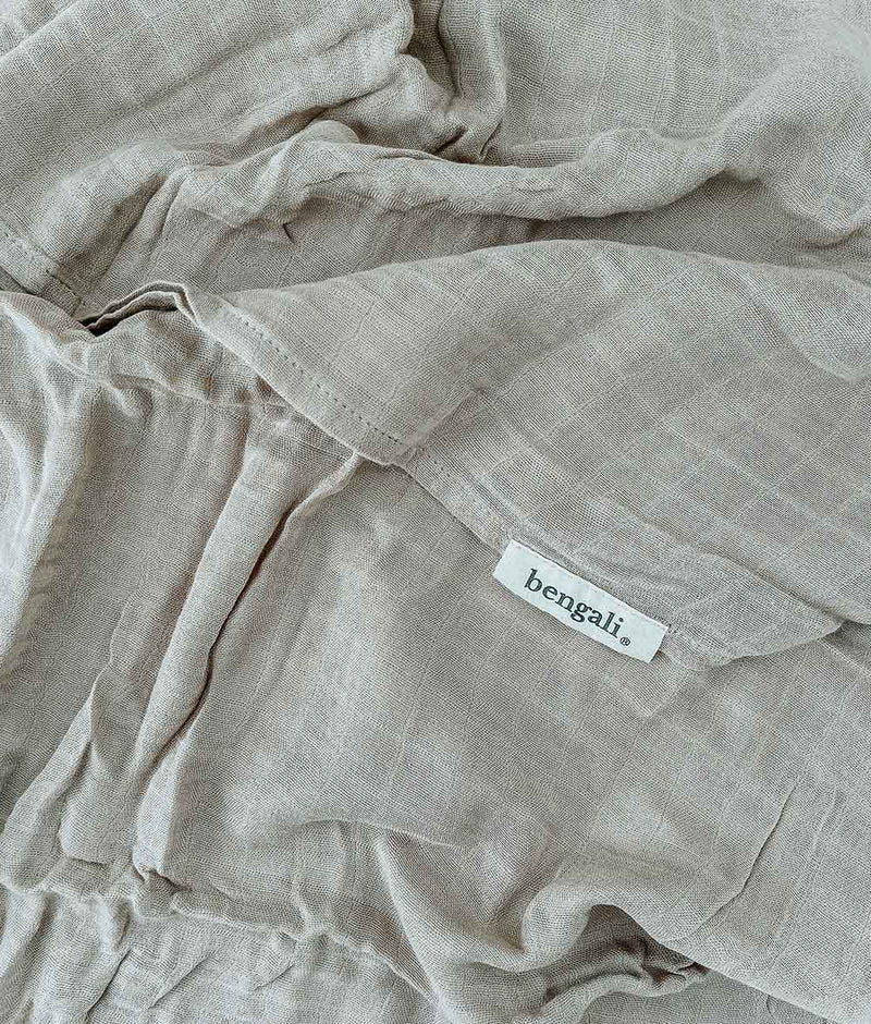 Bengali Baby Bamboo Swaddle Wrap Light Grey Bengali Home