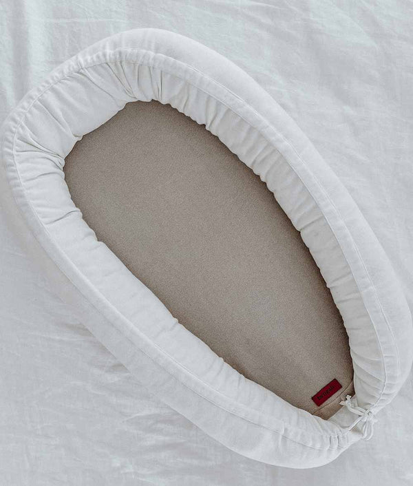 Bengali Baby | Portable Baby Lounger - Greige + Ivory
