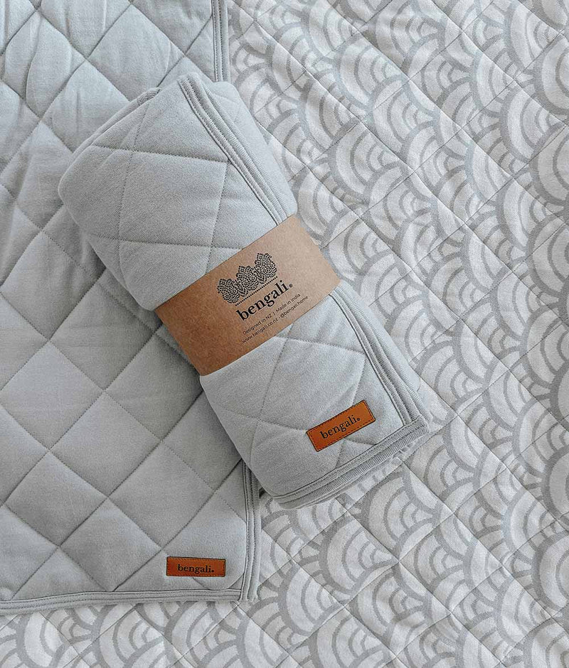 Bengali Baby | Cot & Single Bed Quilts - Misty Seashell