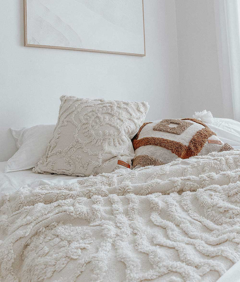 Bengali Home® Decor Natural Ivory Tufted Lounge Throw