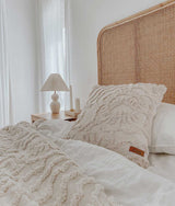 Bengali Home® | Decor - Ivory Tufted Textured Cushion & Throw